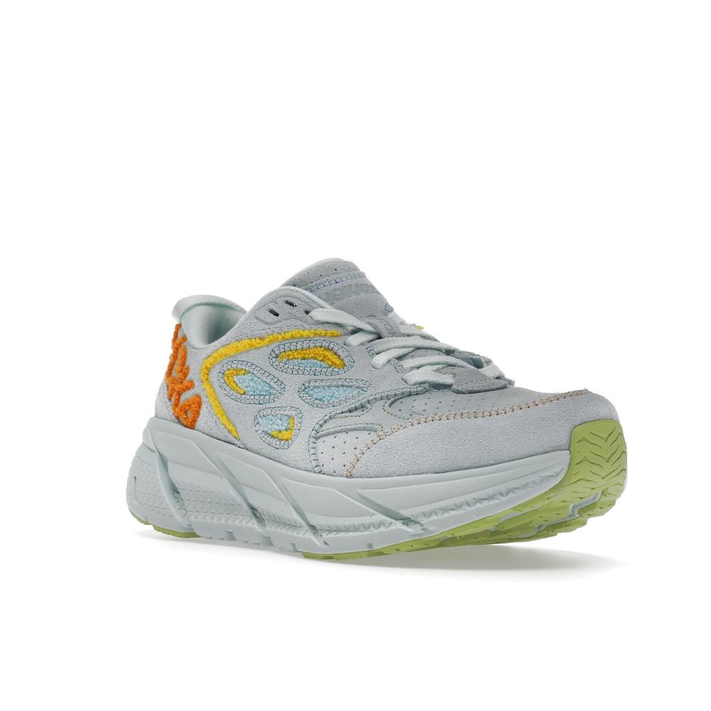 HOKA Clifton L Embroidery - Blue Glass Unisex Sneakers Radiant-Gelb 1126854-BGRYL