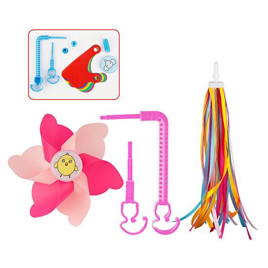 Cykel Vindsnurra Tecknad Färgstark Tofs Universell Flexibel Fläktblad Dekorativ Lång/Kort Stång Utomhus Barn Cykel Vindsnurra Cykelstyre