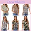 Stylish Women's Leopard Print T-shirt Featuring Cold Shoulder Design Perfect For Summer Wear