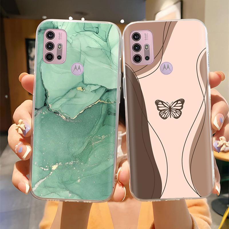 For Motorola Moto G10 G20 G30 Phone Case Cute Cartoon Painted Back Cover Soft Silicone Bumper For Moto G10 G20 G30 G60 G60s Capa