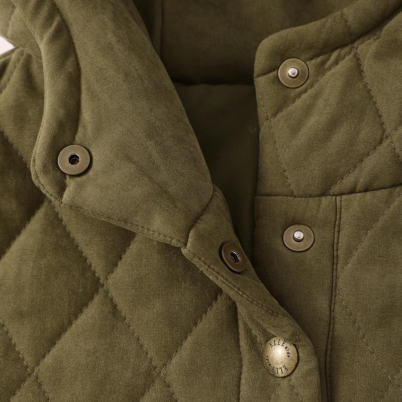 ELLE KIDS Girls' Vintage Quilted Hooded Padded Jacket