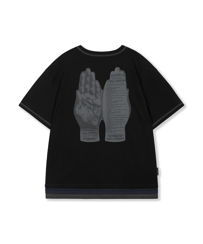 Yusentig Triple Color Block Graphic T-Shirt Black Aw6Me40310