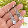 Milky Opal Gemstone Jewelry, 925 Solid Sterling Silver Earrings, Handmade Glorious Silver Earrings, Opal Silver Jewelry For Wedding Gift