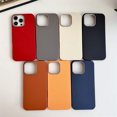 Capa magnética macia fosca de TPU iPhone 16 Pro Max 15 Plus 14 Pro 13 12 11 Cor sólida textura de couro capa à prova de choque