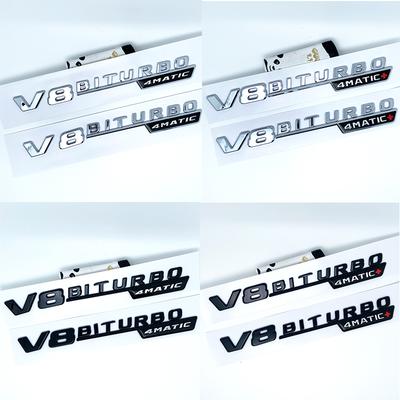 Car Fender Side V8 BITURBO  4MATIC Emblem Badge  Accessories