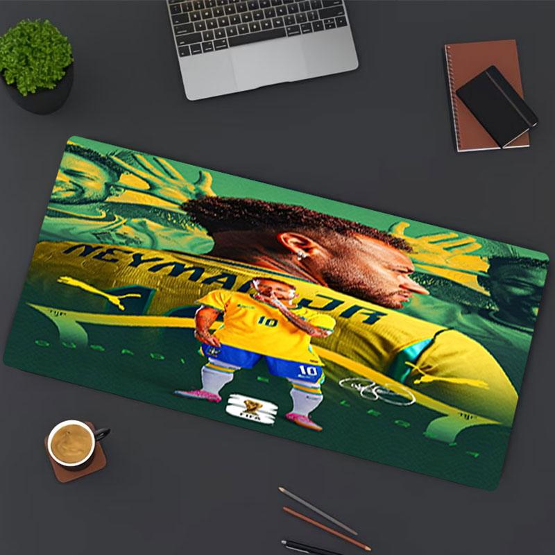 Neymar Jr Druck Mauspads, für Tastaturauflage Laptop PC Matte für Büro Heimgebrauch, Schreibtischdekoration, Perfektes Geburtstagsgeschenk für Gamer