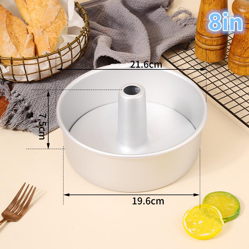 Round Middle Hole Chiffon Cake Toast Bread Pan Removable Bottom Hollow Chimney Mold Diy Baking Tools Bake Model Bread Box