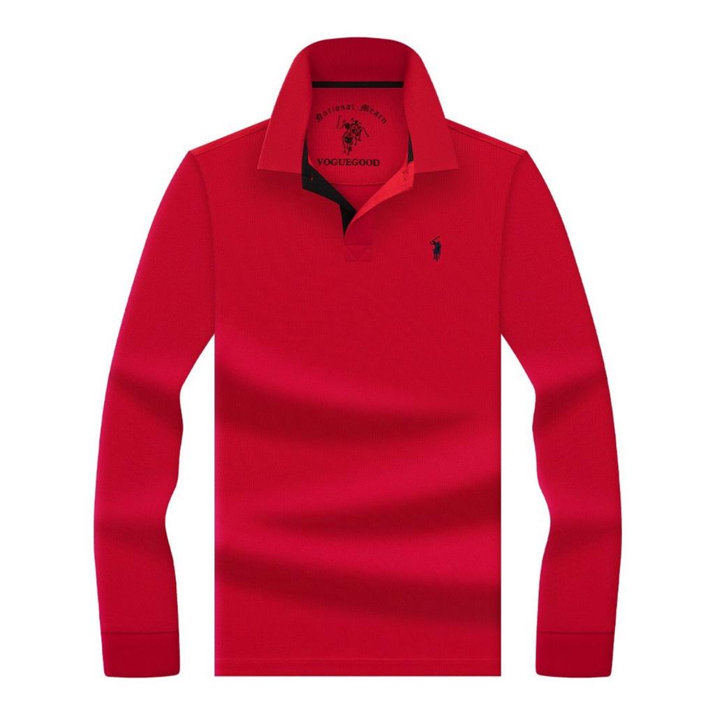 STORN New Men's Long Sleeved Polo Shirt Breathable Lightweight Shirt Luxurious Top Casual Men's Polo Shirt