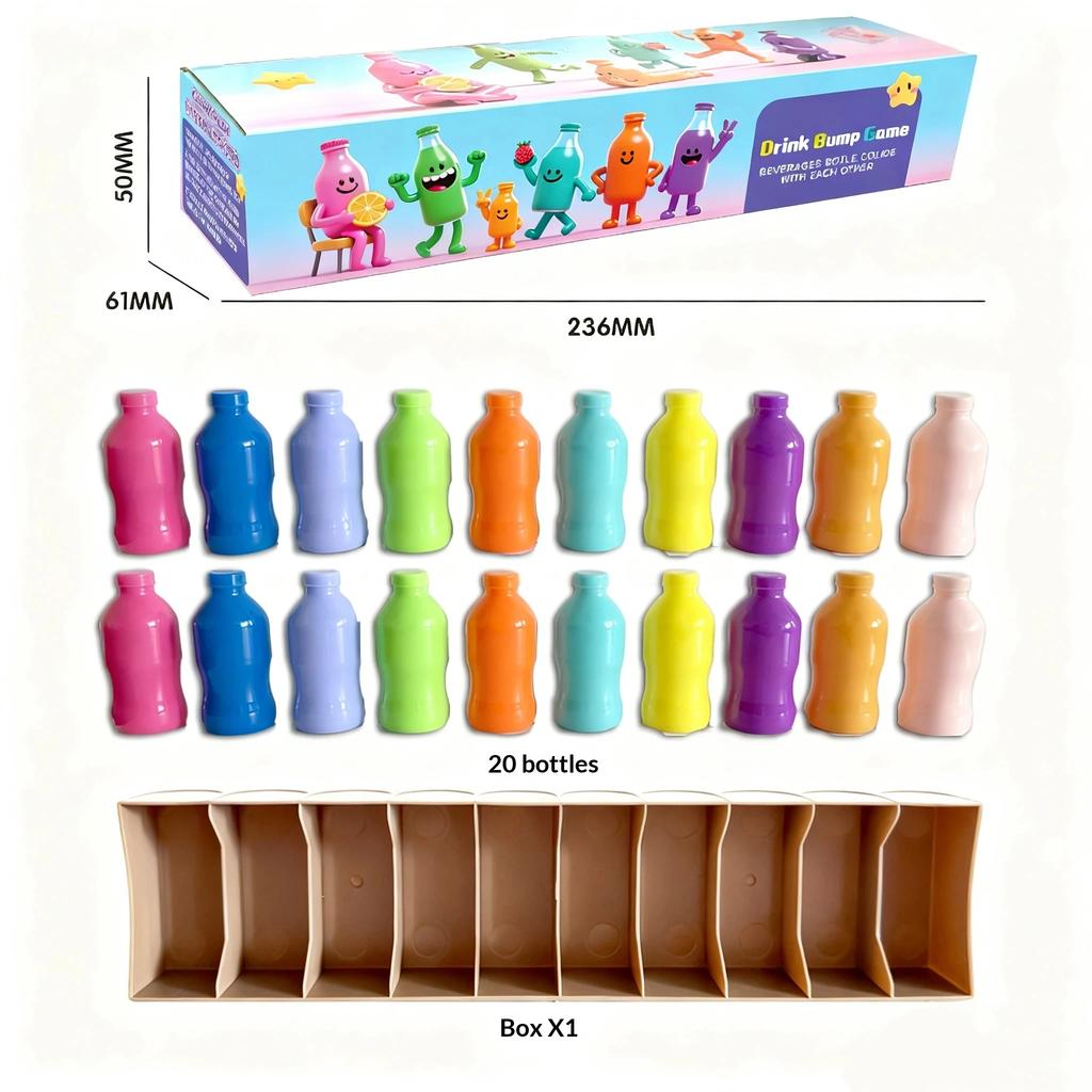 1Set Guess The Bottle Game Puzzle Colorful Classification Toy For Kids Memory Training Games Parent-child Interaction Board Game