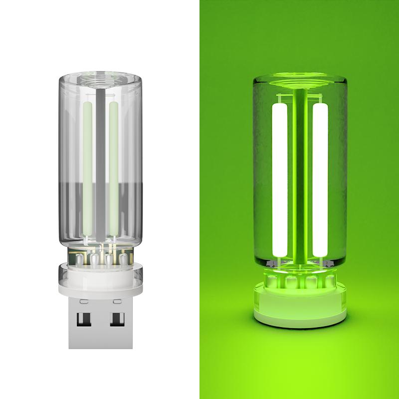 

Car USB Night Light Touch Control Incandescent Atmosphere Lights Decorative Portable Lighting Plug Play LED Filament Lamp Bulb зелёный