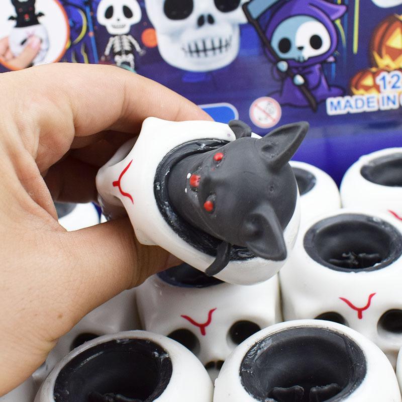 Halloween Ghost Squeeze Skull TPR Bat Ghost Cup Hračky Dekompresní Fidget Antistresové senzorické úlevy od stresu dárek pro děti Dospělí