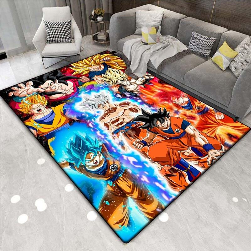 Multi Functional Cartoon Flannel Soft Home Living Room Japanese Cartoon Game Bathroom Kitchen Doormat Anti-skid Carpet.