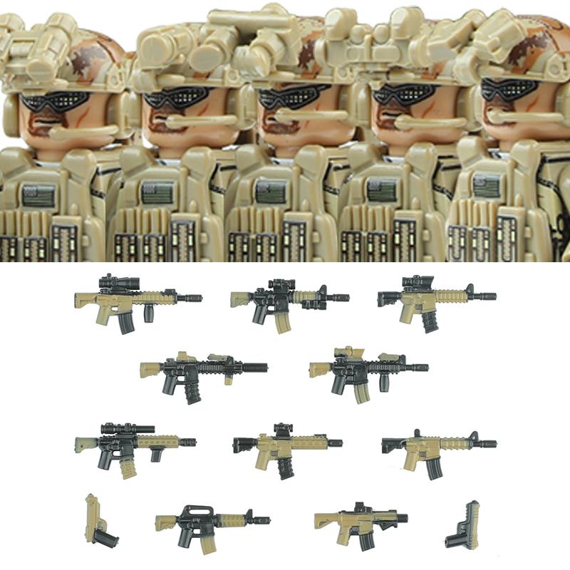 Commando Urbano Forze Speciali Figure Militari Blocchi da Costruzione SWAT Esercito USA Ucraina Soldati Assalto Fanteria Scudo Armi Giocattoli