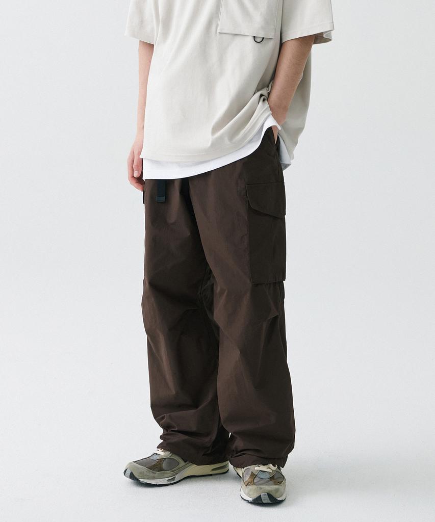 MUSINSA STANDARD [City Leisure] Np Wide Belted Cargo Pants [Baroque Brown]