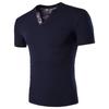 Premium Quality Men's T-shirt Slim Fit Floral V-neck Casual Tee For Everyday Wear