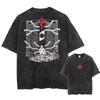 Classic Japan Anime Fullmetal Alchemist Brotherhood Manga Print Tees Loose Casual Oversized Top Men Women Washed Cotton T-shirts