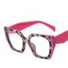 Women Optical Spectacle Frame Fashion Stitching Color Retro Cat Eye Big Size Eyeglass Frames Anti Blue Computer Glasses 56790
