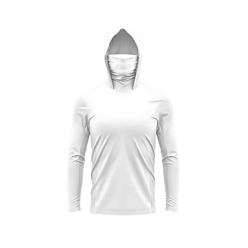 Fiskehuvtröja Herr Långärmad Snabbtorkande Andningsbar Kläder UV-skydd Utomhusfiske T-shirt fiskekläder