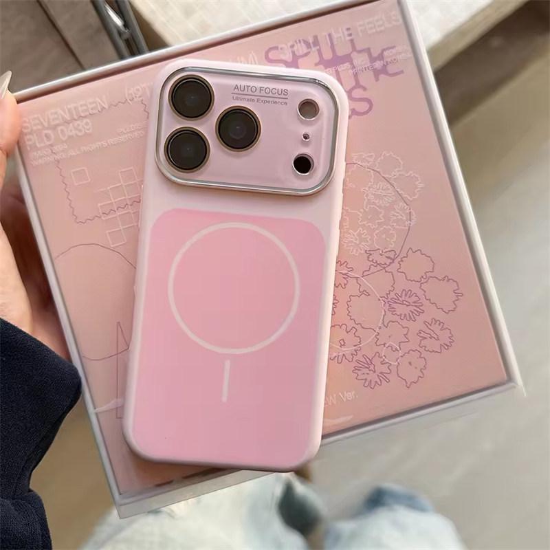 Liquid Silicone For Magsafe Magnetic Phone Case For iPhone 17 Air 16 15 Pro Max Instantly Turn 17 Large Window Shockproof Cover