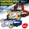 5 LED Flashlight Rechargeable with Built In Lithium Battery Strong Head Light Camping Adventure Fishing Cycling Headlamp