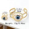 Devil Eye Hollow Ring Bracelet Set - Adjustable & Unique Design for Women