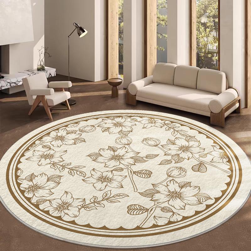 Circular Carpet Home Tea Table Mat Bedside Non Slip Foot Mat Study Chair Hanging Computer Chair Floor Mat