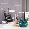 Creative Resin Couple Bulldog Statue Animal Sculpture Storage Decoration Home Living Room Decoration Home Furnishings