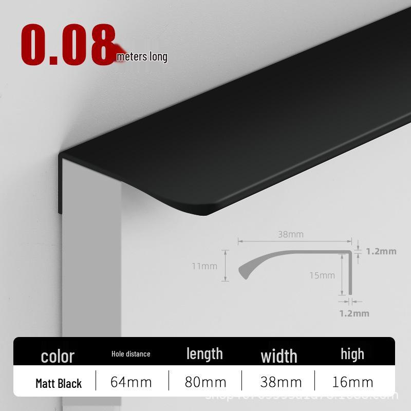 Modern Slim Aluminum Alloy Cabinet Handle for Wardrobe and Drawers