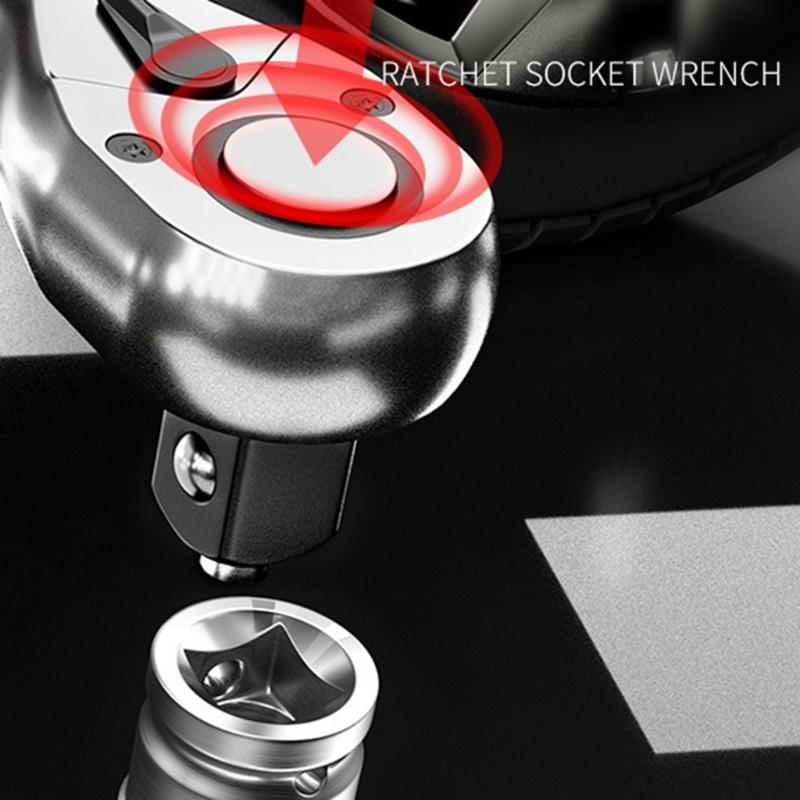 Extendable Spanner Ratchet Wrench Automatic Rapid Release Handle For Vehicle Repair Automotive Maintenance 1/4 1/2 3/8