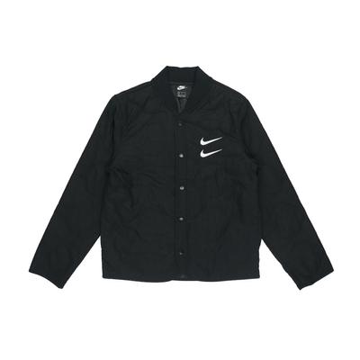 Nike Sportowa Bawełniana Kurtka Męska Z Haftowanym Swooshem Odzież Wierzchnia Czarna DM1247-010