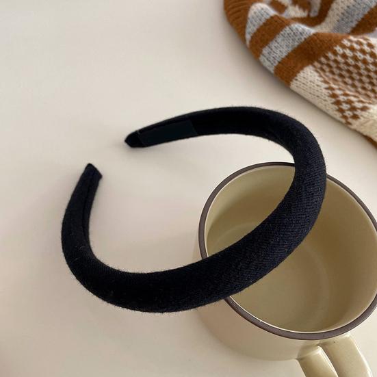 Hair Hoop Candy Color High Elasticity Soft Sponge Headband No Pressure Corduroy Texture Thickened Design Face Wrap Hair Organizer