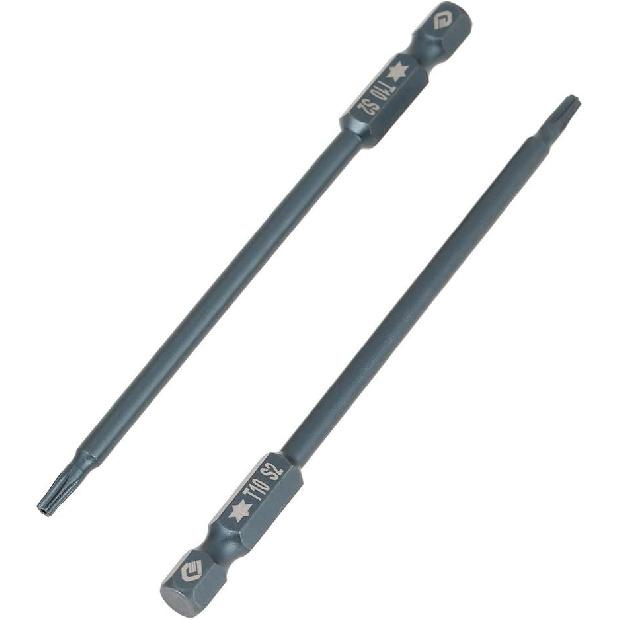 Hilitand 10pcs 100mm Long Torx Screwdriver Bits Set Alloy Steel 1/4" Hex Shank T10 Magnetic Security Star Head Screwdriver Bits (T 10)