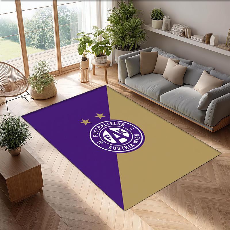 Austria Wien FC Soccer Football Pattern Soft Area Rug Non Slip Indoor Floor Carpet Sports Decor Mat for Bedroom
