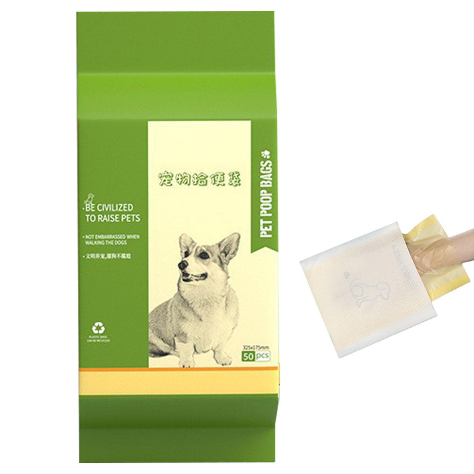 

50 мешков для собачьих отходов, блокирующих запах и разлагаемых, смываемых, герметичных, легко собираемых, чистых мешков для мусора на открытом воздухе C