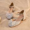 Gold Silber Frauen Sandalen Med Heel Kleine Große größe 33 52
