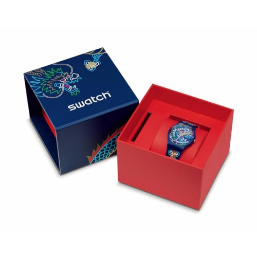 Swatch Dragon in Waves SO28Z125 Blue Watch