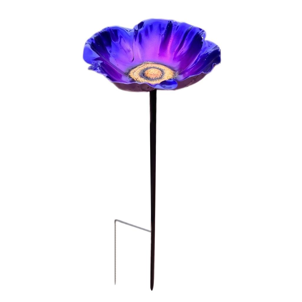 Metal Bee Butterfly Feeder Decorative Bowl Flower Colorful Lawn Stake Bee Baths for Garden for Outdoor Garden Yard Lawn Decor