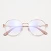 Shinchan Large Polygon Metal Eyeglass Frame - Korean Style Slimming Women's Myopia Glasses