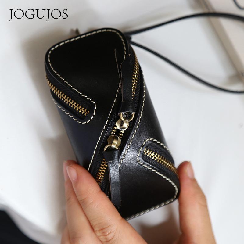 New Leather Key Bag, Retro Fashion Vegetable Tanned Leather Key Bag, Multi-functional Key Bag for Family Car