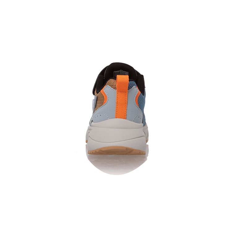 Li Ning Youth Comfortable Non-Slip Shock Absorbing Wear-Resistant Breathable Lightweight Casual Sports Shoes Kids Sneakers Blue Gray YKFR054-5