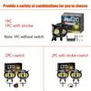 Dual Color Motorcycle Headlight Owl Design 4 Modes Auxiliary Spotlights Motorbike Scooter Fog Lamp Running Lights