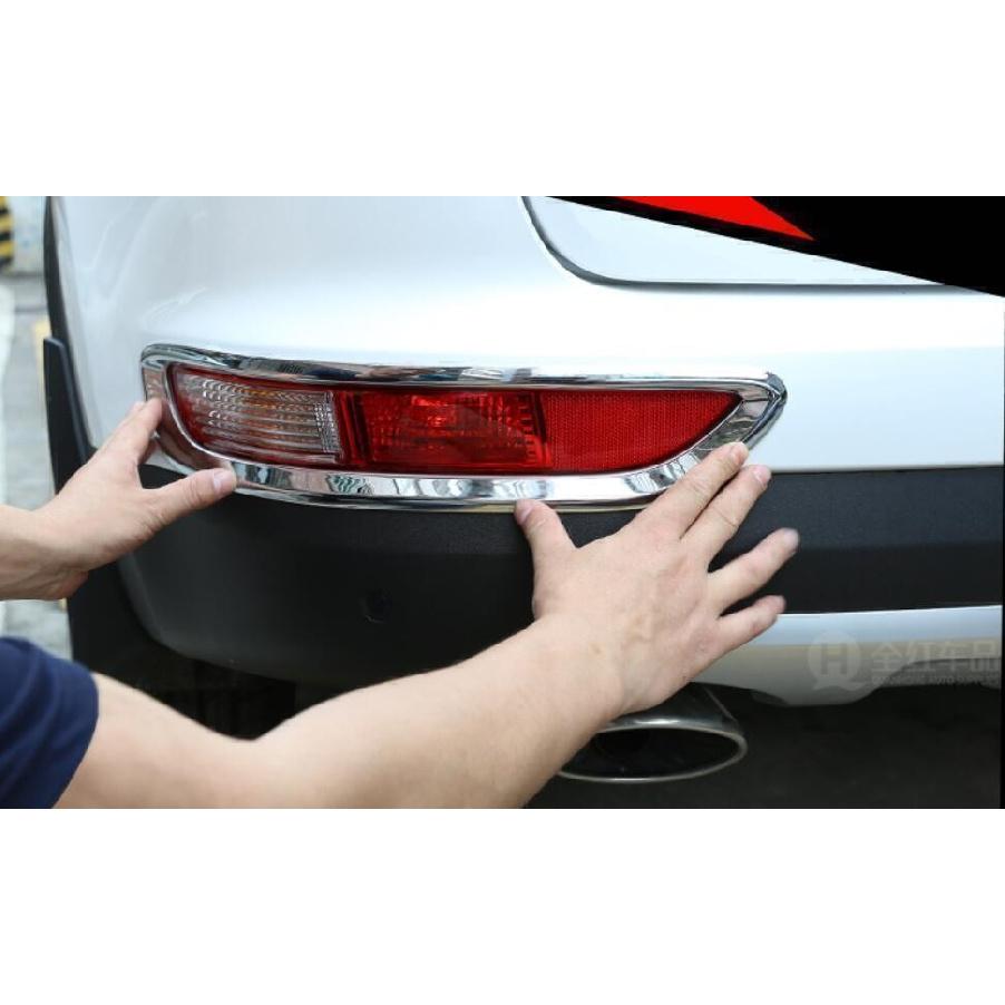 For Kia Sportage KX5 17-18-19 Glossy Chrome Rear Fog Light Eyelid Molding Trim