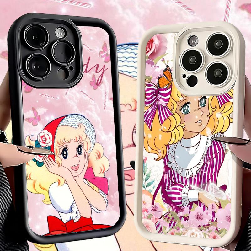 Phone Case for iPhone 17 Air 16E 15 16 Pro Max Anime Candy Candy Cover 14 Plus 13 12 Mini Soft Shell Silicone Fundas