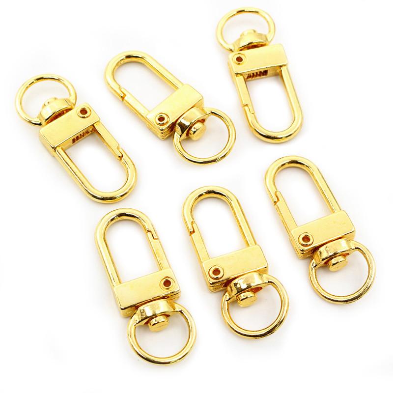 10pcs Snap Lobster Clasp Hooks Gold Silver Plated 5 Colors DIY Jewelry Making Findings for Keychain Neckalce Bracelet Supplies
