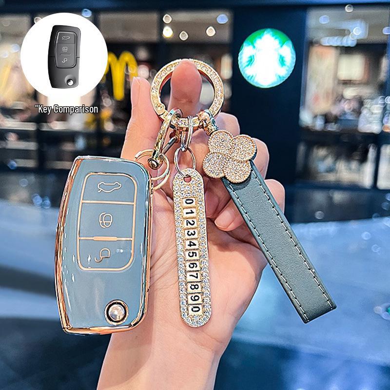 Ford 09-13 Classic Focus Fiesta Key Case, 16/18 EcoSport Old Model Key Bag