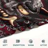 1Pc Hannya Samurai Print Flannel Blanket, High quality Comfortable for All Seasons, Home Decor, Warmth and Comfort, Perfect for Christmas Gifts
