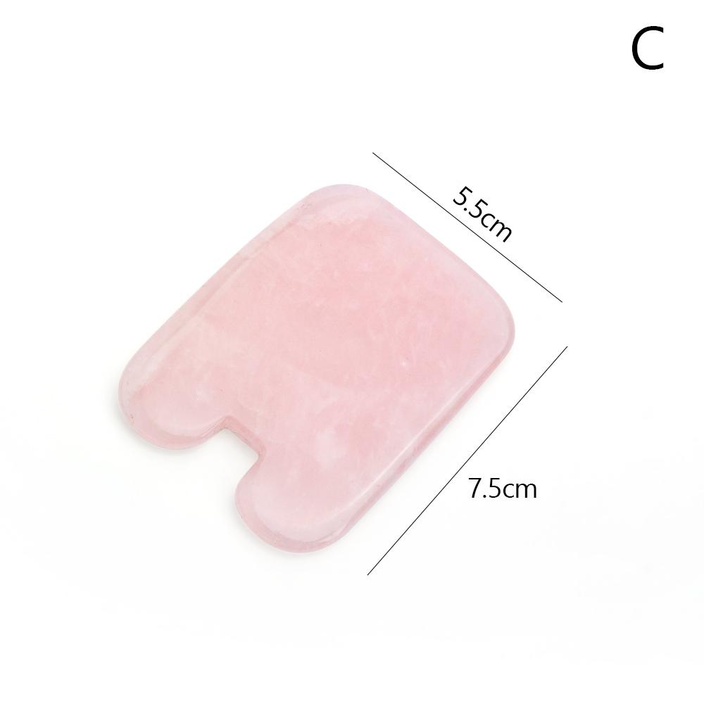 Natural Rose Quartz Jade Gua Sha Board Acupuncture Massage Facial Gouache Pink Quartz Massage Face LiftingStone Guasha Scraping