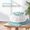 Large Female Shower Cap Solid Satin Double Layer Waterproof Bath Cap Peva Hair Baking Oil Cap Care Cap Shower Cap