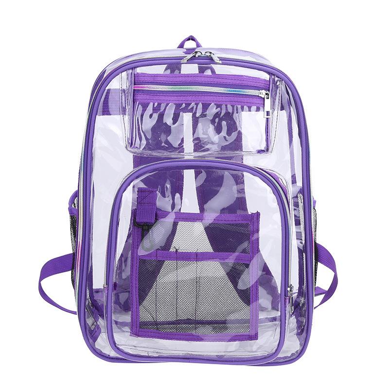 Schoolbag In Stock, PVC Backpacks, PVC Junior and Senior High School Exam Backpacks, PVC Beach Backpacks