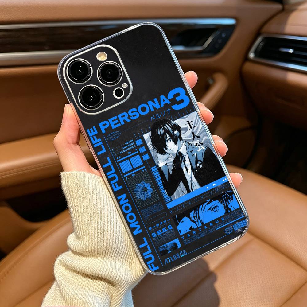 Game P-persona- 3 r-reload Phone Case For iPhone17,16,15,14,13,12,11 ,Pro Max, Plus Soft Silicone Transparent Cover iPhone17